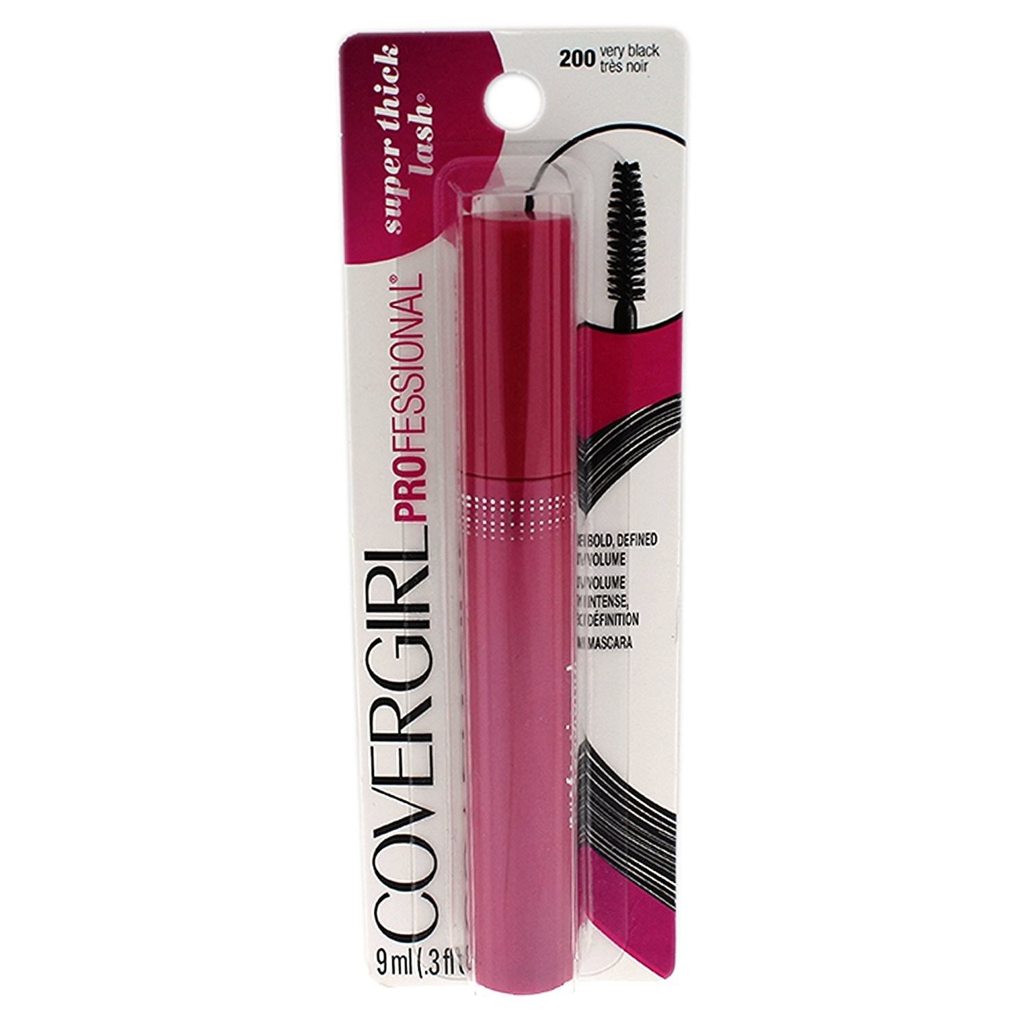 Covergirl Professional Mascara, Super Thick Lash, Very Black 200, Pack of 2